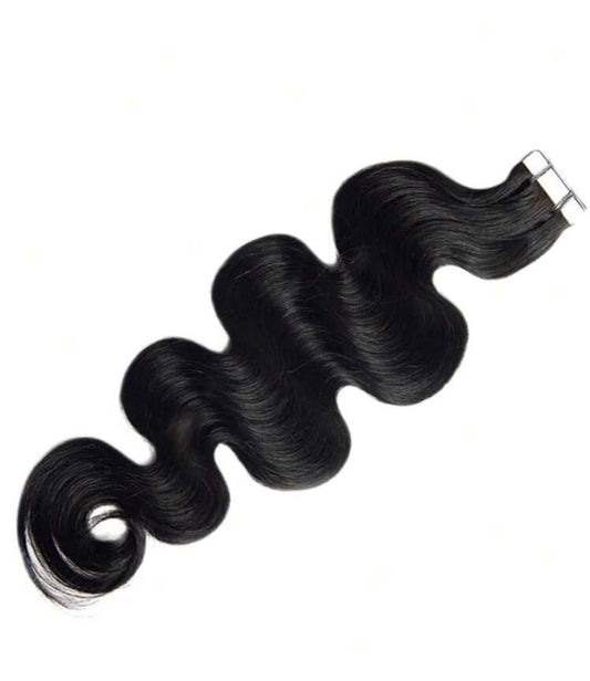 22” body tap in human hair naturally colour